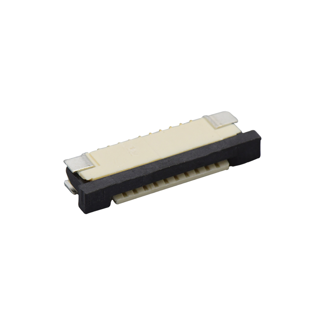FPC1.0Pitch-H2.5卧贴下接触抽屉式 10pin 本色 镀全金G/F